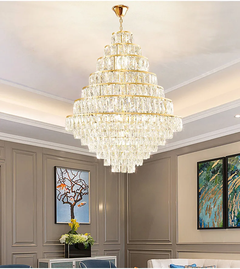 Lustre en cristal de luxe vue 6