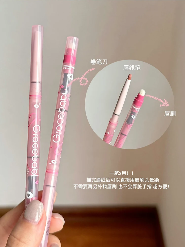 Gracebabi Mist Doodle Lip Liner Doppelkopf-Lipliner, wasserfest, dauerhafte Abdeckung, Lippenfarbe, Lippenstiftbasis – Detail 27