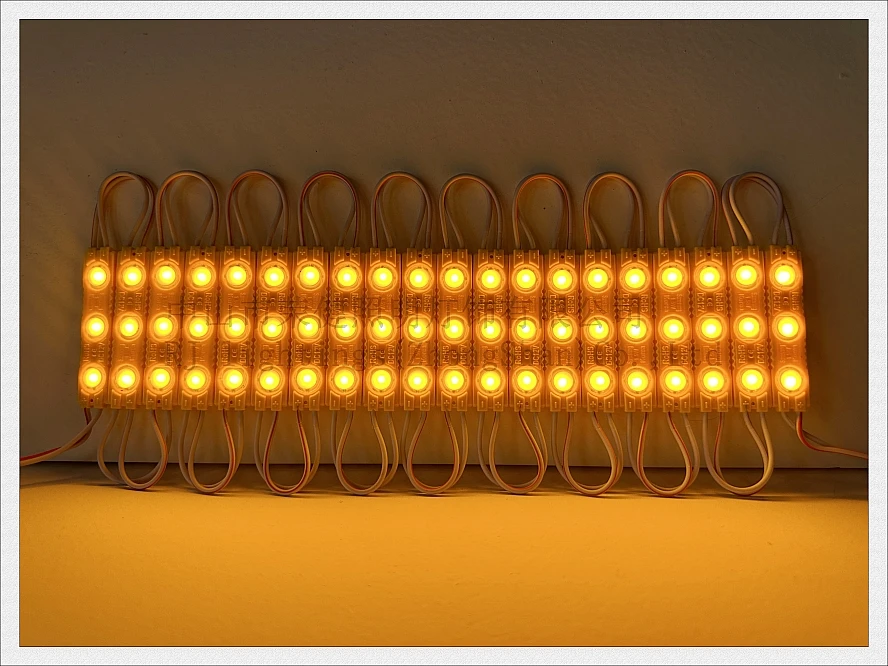 렌즈 알루미늄 PCB 슈퍼 LED 라이트 모듈, 사인 인젝션, 2022 신제품, DC12V 60mm x 13mm SMD 2835 3 LED 1.2W IP65