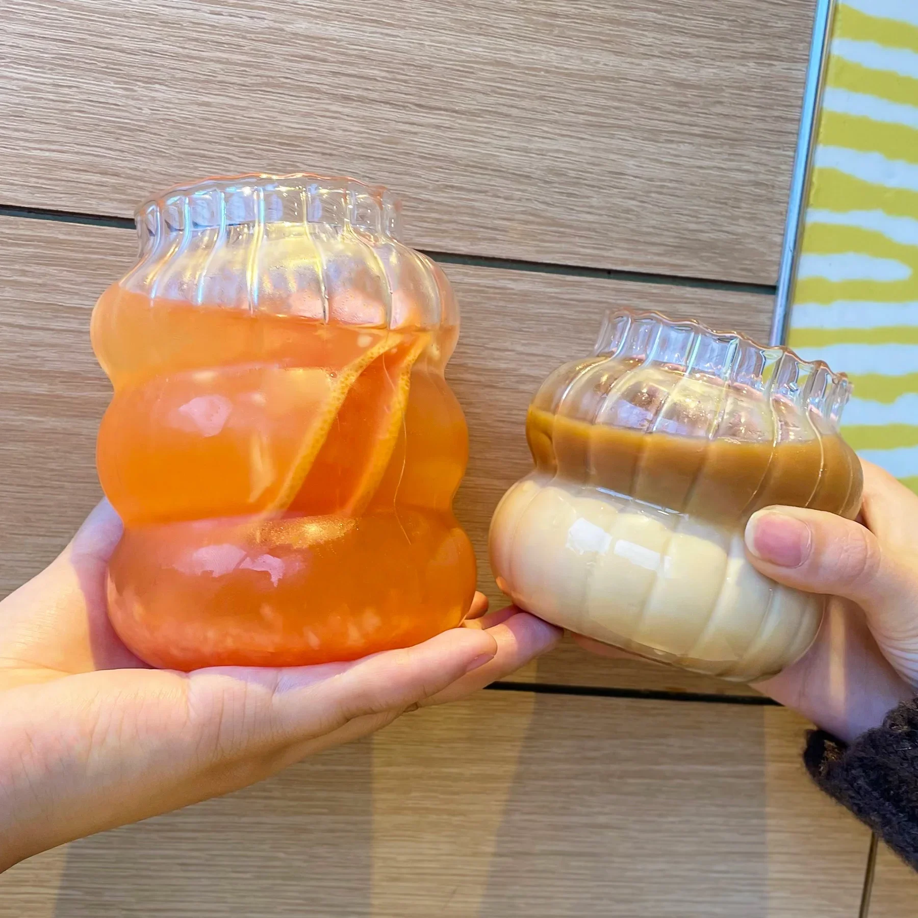 A Cup Shaped Like Caterpillar Ultra-Durable Drinking Glass