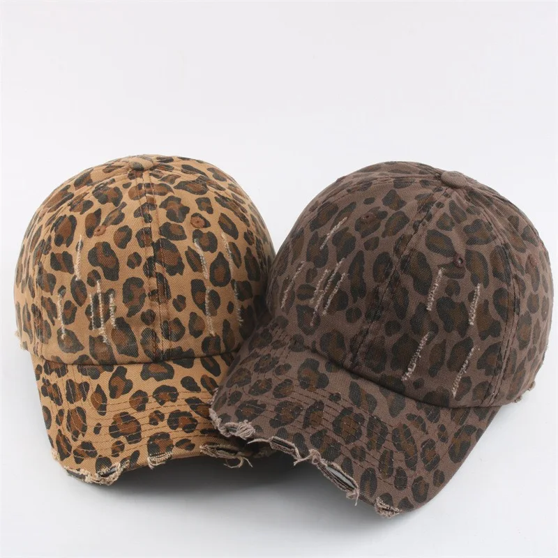 Hot Sale Y2K Fashion Leopard Print Women's Baseball Cap Summer Outdoor Sunscreen Hat Female Trendy Cap