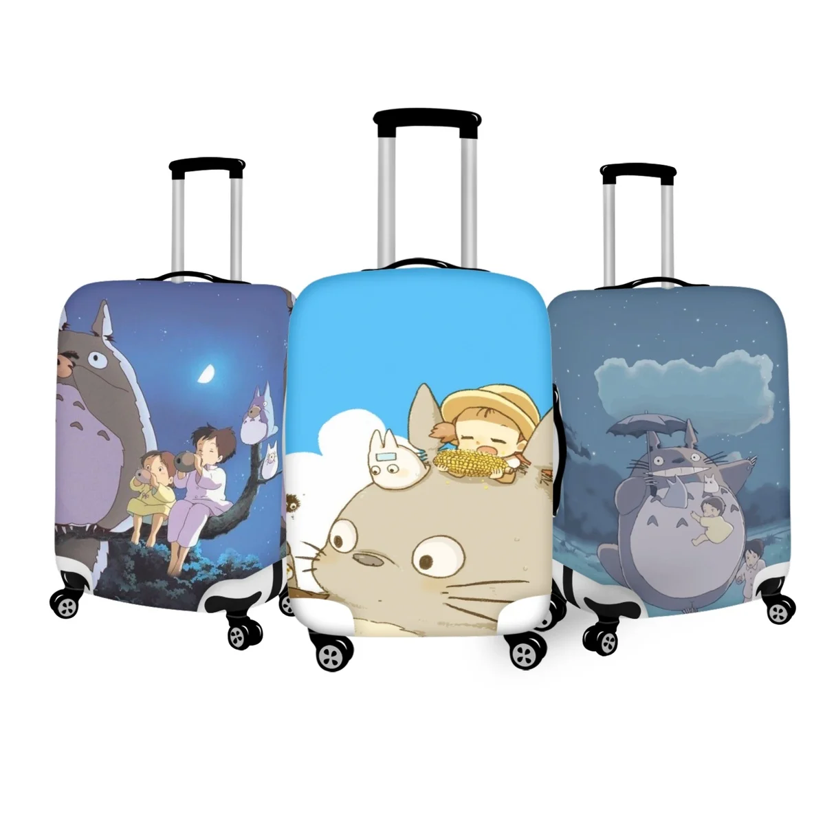 Twoheartsgirl Cute Totoro Pattern Luggage Cover Protecive Antiscratch