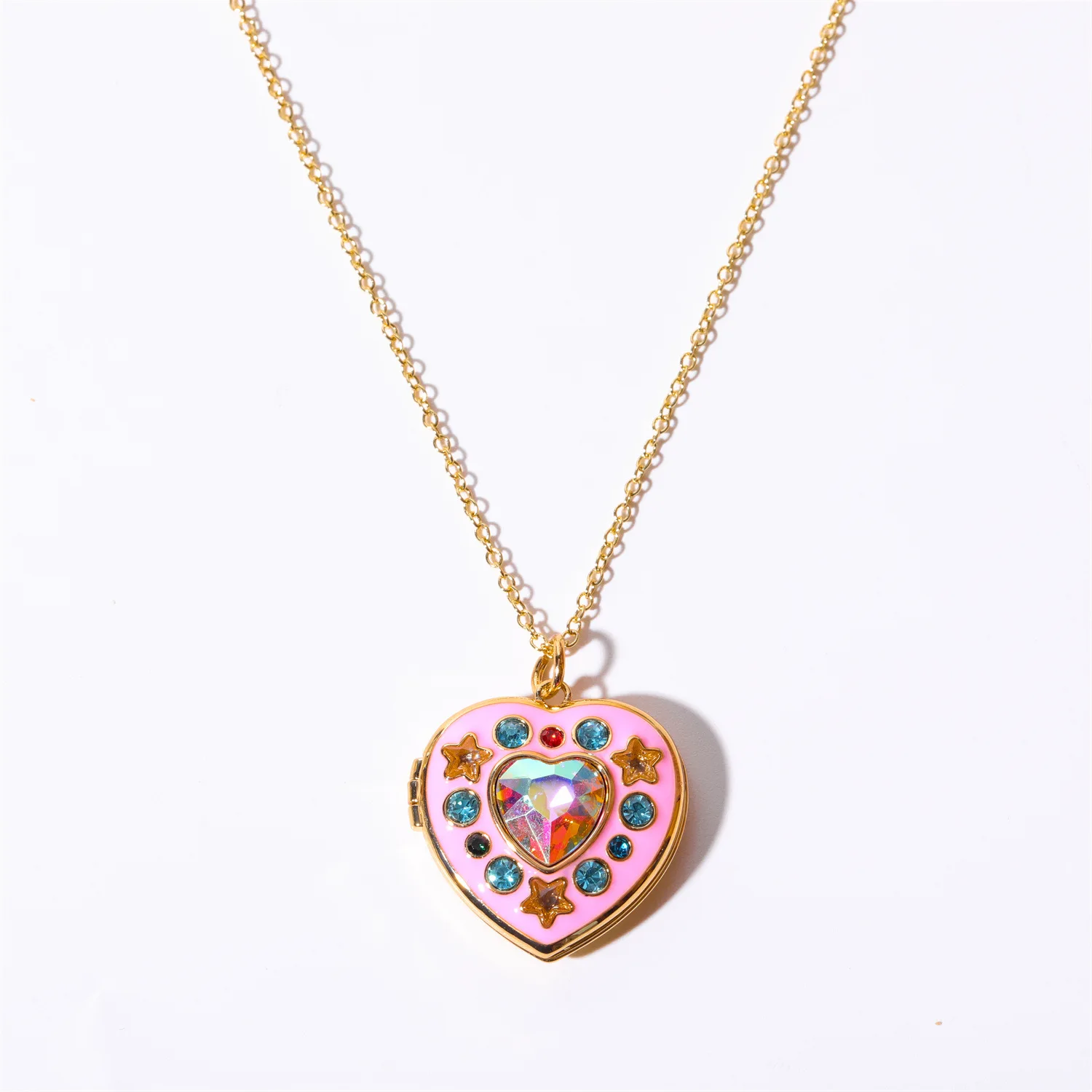 New ins Colorful Zirconium Open Close Album Photo Heart New ins Colorful Zirconium Open Close Album Photo Heart