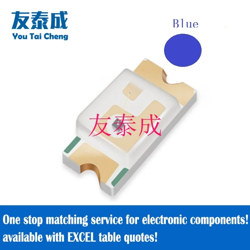 100 Pz Smd 0603(1608) Rosso Giallo Arancione Blu Bianco Viola (Chartreuse) (Verde Smeraldo) (Led) Diodi Emettitori Di Luce