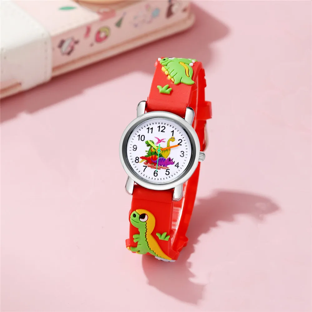 Cute dinosaur silicone band quartz Children's cartoon watch 2
