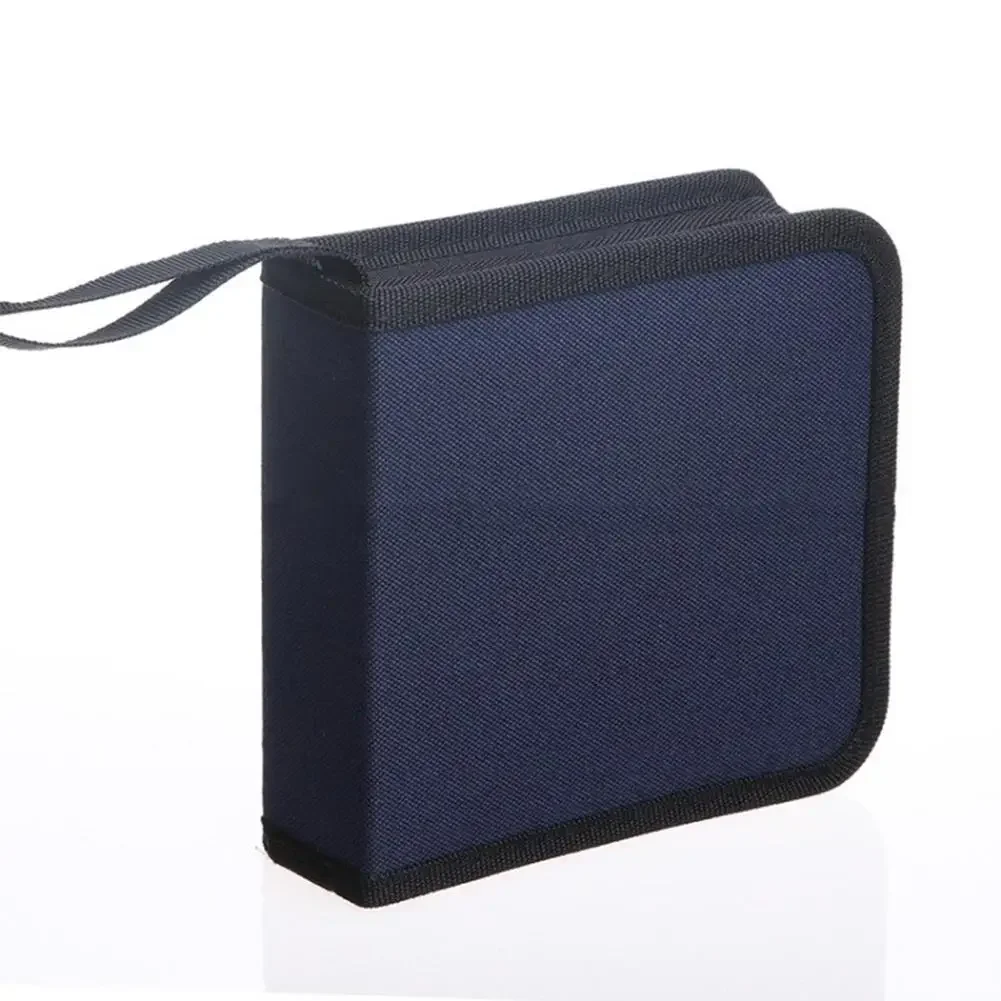 Portable 40Pcs Oxford CD DVD Case Discs Wallet Storage Bags Organizer Zipper Closure CD Sleeve Holder Bags Album