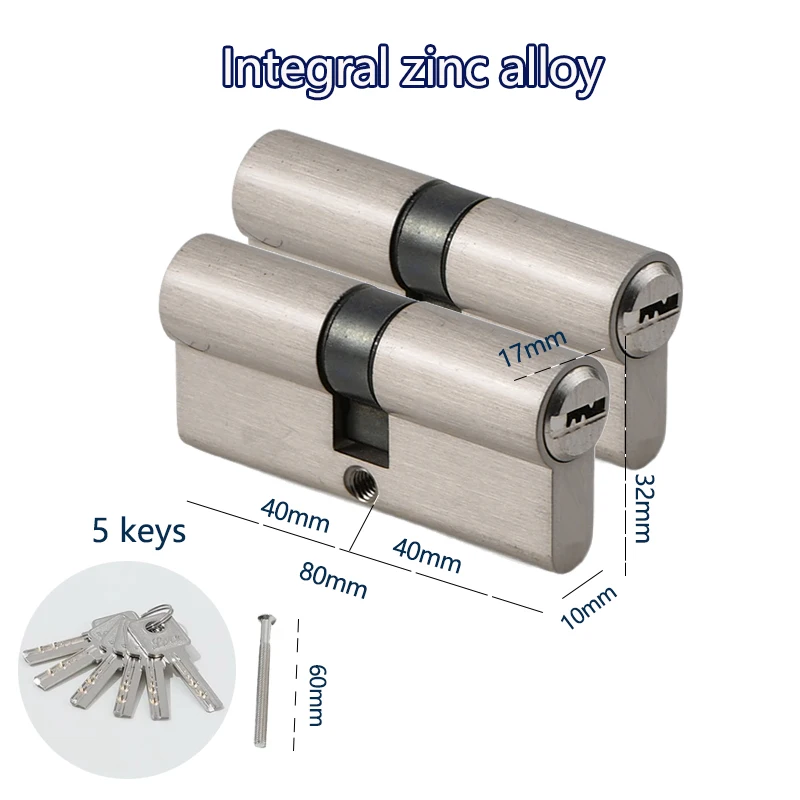 One Key Opens Multiple Lock Cylinders For 2ach Other Zinc Alloy Knob 70mm 80mm Grey Safety Door Lock Eylinder Door Switch