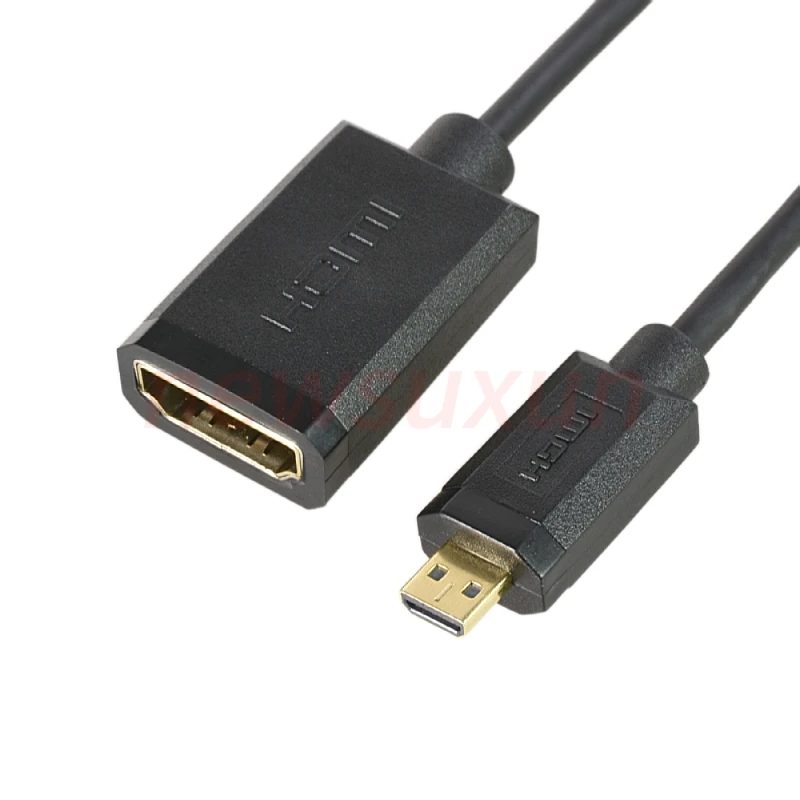 

4K HDMI удлинитель кабеля Micro Mini HDMI штекер-гнездо удлинитель кабеля для планшета HDTV Micro HDMI удлинитель кабеля