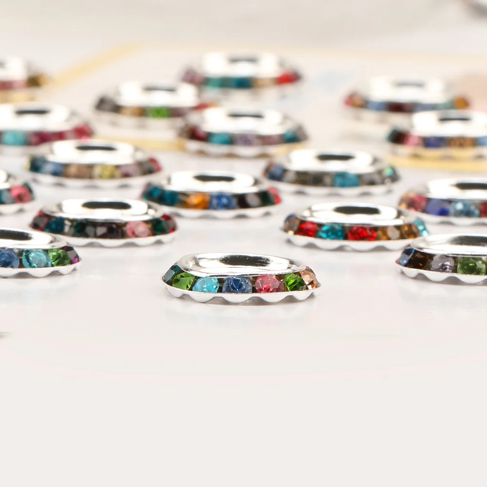 Cordial Design 100Pcs 20*20MM Jewelry Accessories/Hand Made/Wheel Shape/Jewelry Findings & Components/DIY Rhinestone Spacers - cordial