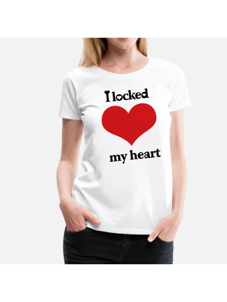 I Locked My Heart I Found The Key Lovers Couple Tshirt Summer Lovers Funny Men Women Casual Tshirt Couple Tops Matching Clothing 2