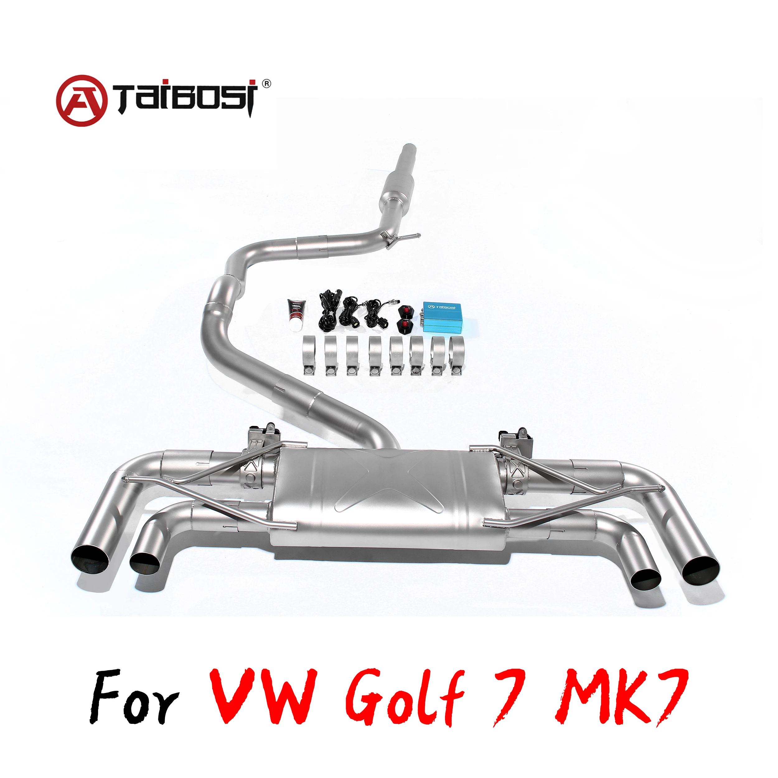 

For Volkswagen VW Golf 7 MK7 1.2T 1.4T 1.6L Car Exhaust Taibosi Performance Catback Exhaust Pipe Electric Valve Muffler Cutout