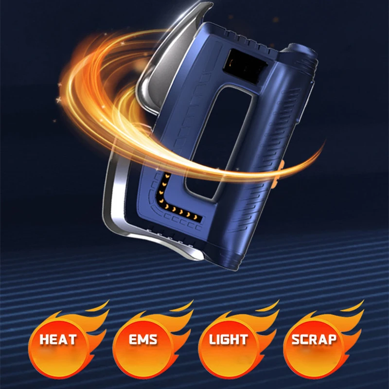 Fascia Gun Gua Sha Scraping Myofascial Massage Machine EMS Red Light Therapy Heated Muscle Scraper with Heating Back Massager