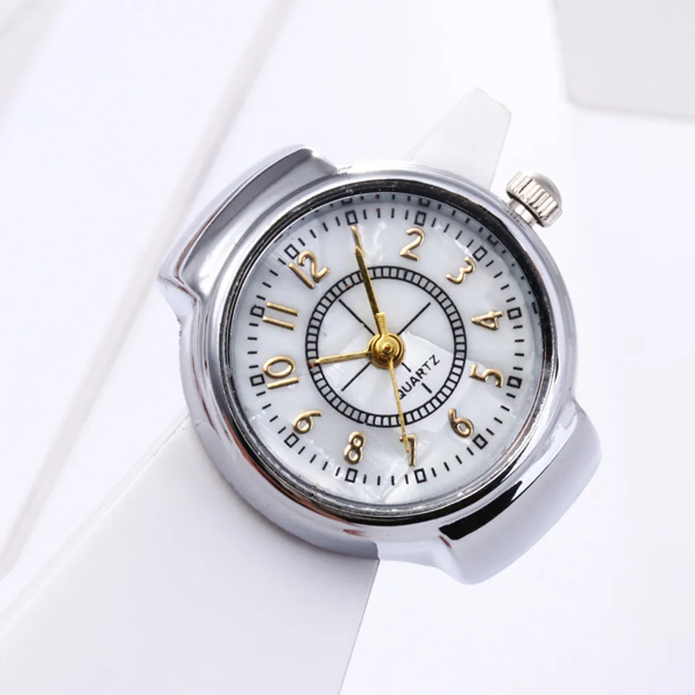 Dial Quartz Analog Watch Creative Steel Cool Elastic Quartz Finger Ring Watch Luxury Wrist Watch Man Clock Men's Wrist Watch