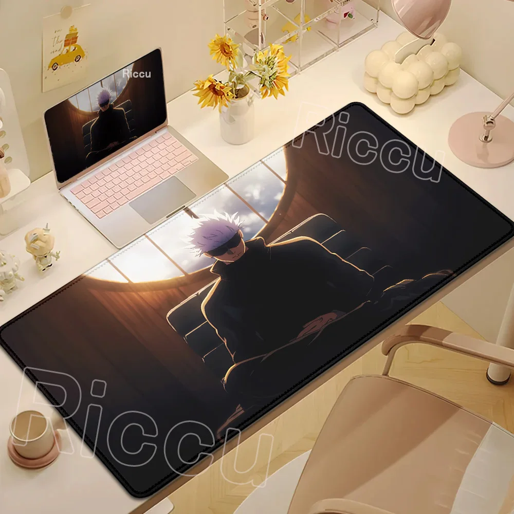 Anime Jujutsu Kaisen Mouse Pad Gojo Satoru Large Gaming Mousepad Gamer Laptop Keyboard Mice Mat Computer 900&times;400mm Desk Mat