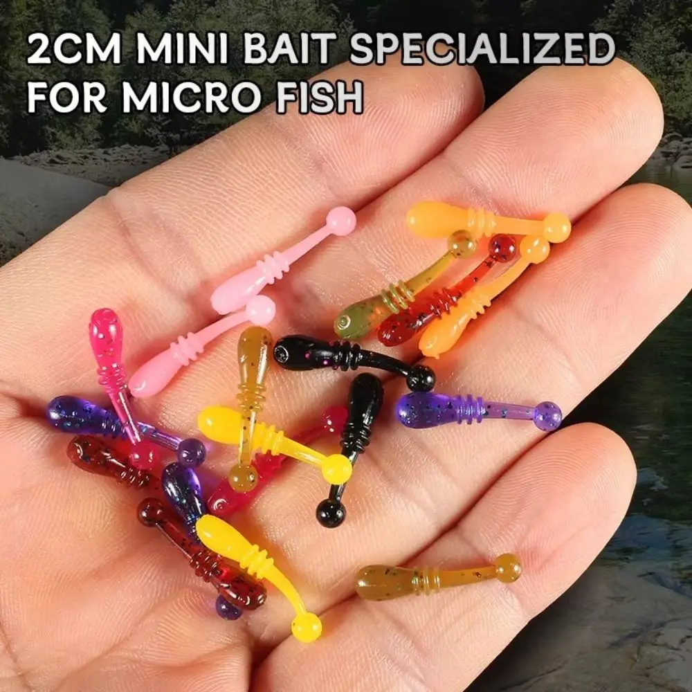 50pcs Lure Whitebait Soft Bait 0.12g Soft Sinking Bait 2cm New Fishing Lures Fishing