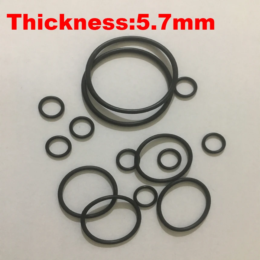 

10pcs 95x5.7 95*5.7 100x5.7 100*5.7 105x5.7 105*5.7 OD*Thickness Black NBR Nitrile Chemigum Rubber Oil Seal O-Ring O Ring Gasket