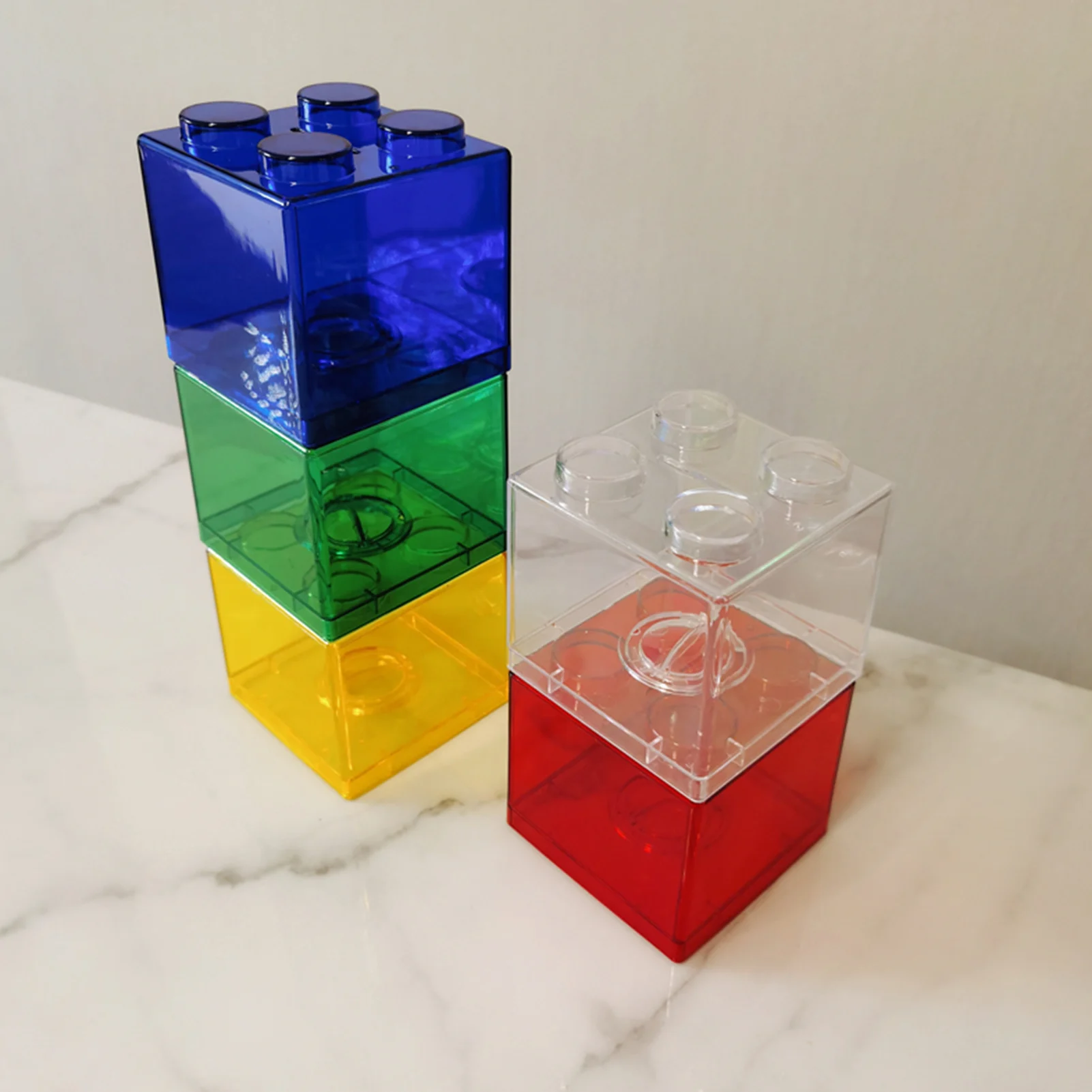 BuildingBlockMoneyBoxSmallSavingBoxTransparentPlasticBlocks