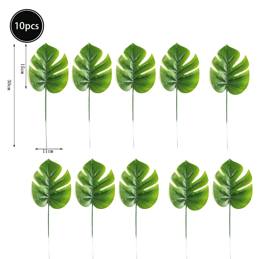 Künstlichen Grün Tropical Palm Blätter Brasilien Blatt Dschungel Safari Geburtstag Party Dekoration Hochzeit Home Decor Tabelle Gefälschte Pflanzen – Detail 19