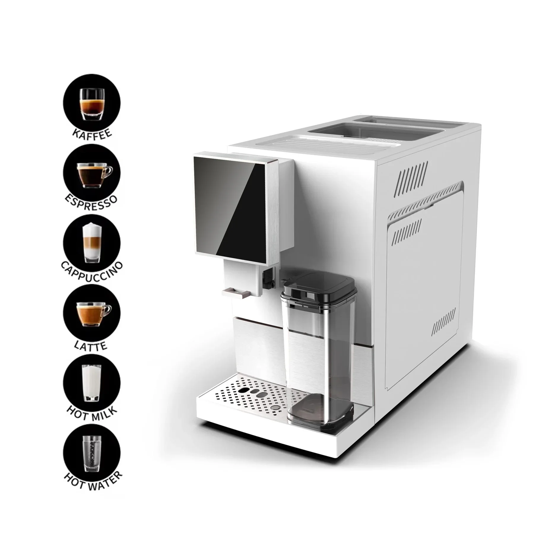 Vollautomatische Kaffeemaschine Fully Automatic Cafetera De Expreso 5.85" Touch Screen Cafetera Coffe Espresso Coffee Machine 6