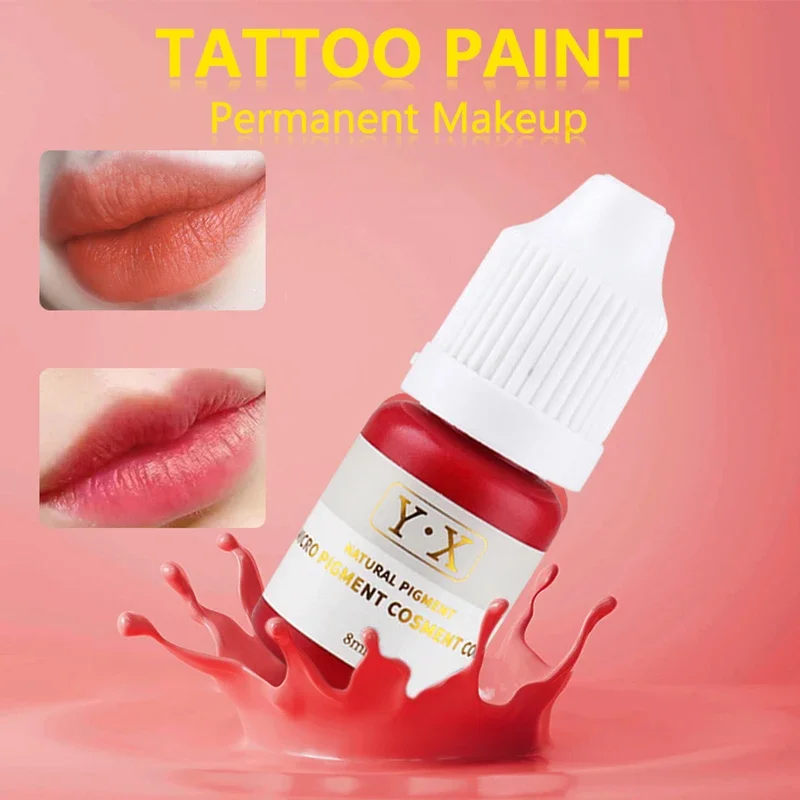 

8ml Semi-Permanent Eyebrow and Lip Tattoo Ink Professional Fashion Tattoo Pigment Beauty Health Supplies for Micropigmentation