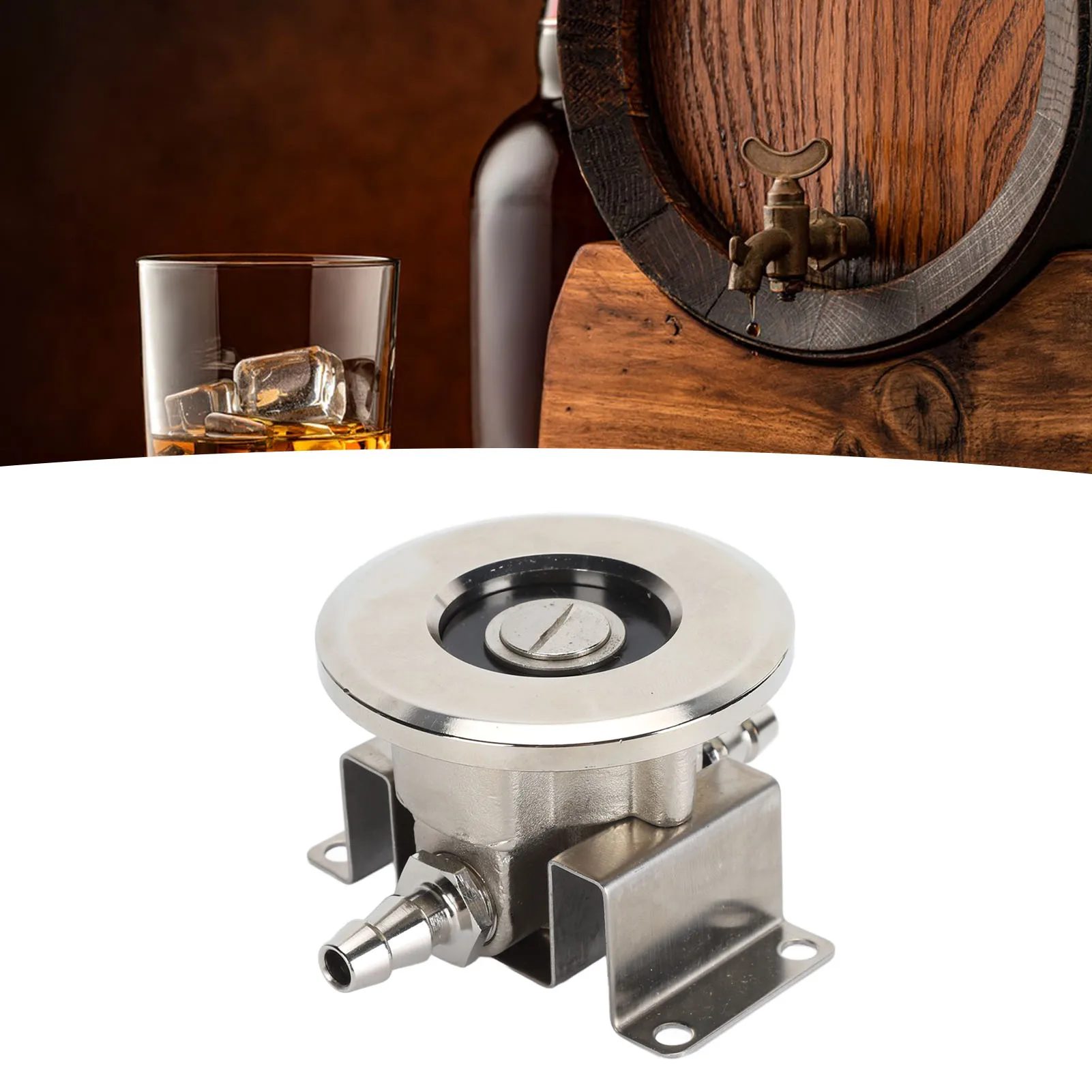 Beer Keg Cleaning Adapter Stainless Steel Leakproof Strong Cleaning Effect Beer Keg Coupler Accessory for Bar Home
