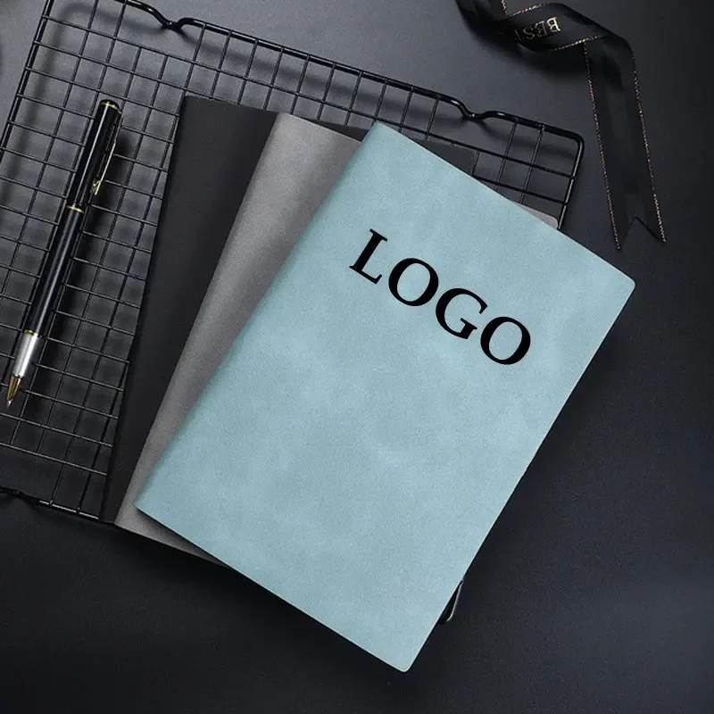 

Customized product.Custom Logo Sheet 80gsm A5 PU leather soft cover notebook for students