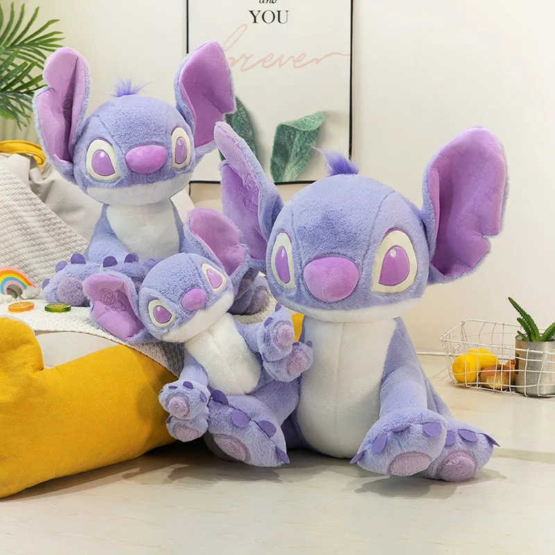 

30-60cm Purple Lilo & Stitch Plush Dolls Disny Catoon Figure Large Stitch Stuffed Plush Toys Kawaii Pillows for Kids Girls Gifts