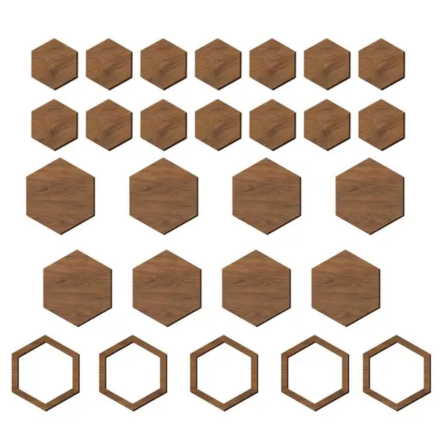Hot 100 Wooden Pieces Hexagon Wood Shape Beech Wood for DIY Arts Craft  Project Ready to Paint or Decorate 25mm - AliExpress