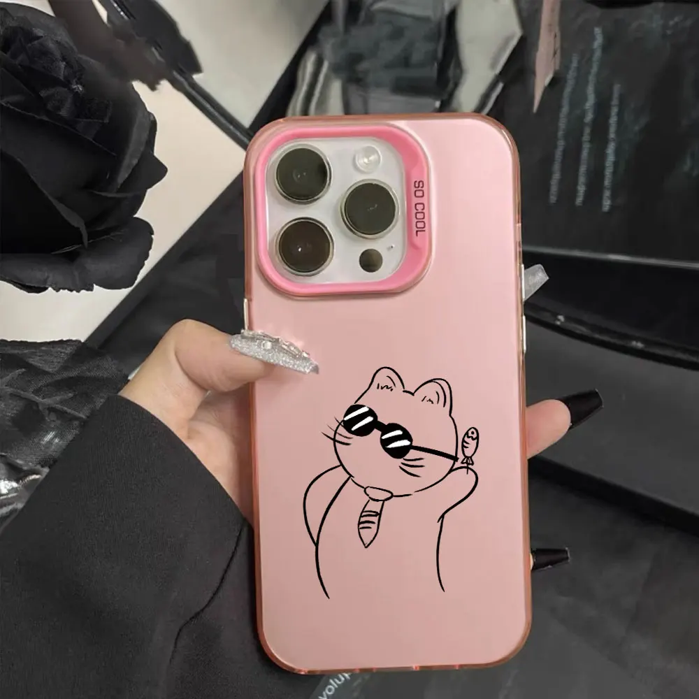 Silvery IMD Fashion Cute Couple Protective Case Cover