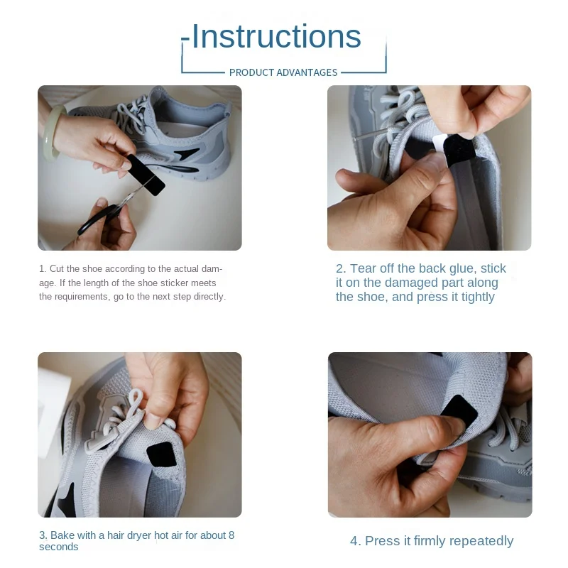 Sneakers Upper Repair Subsidy Shoes Hole Sneakers Insoles Patch Heel Pads Heel Sticker Protector Adhesive Patch Repair Foot Care shoe repair patches shoe repair patch shoe repair stickers