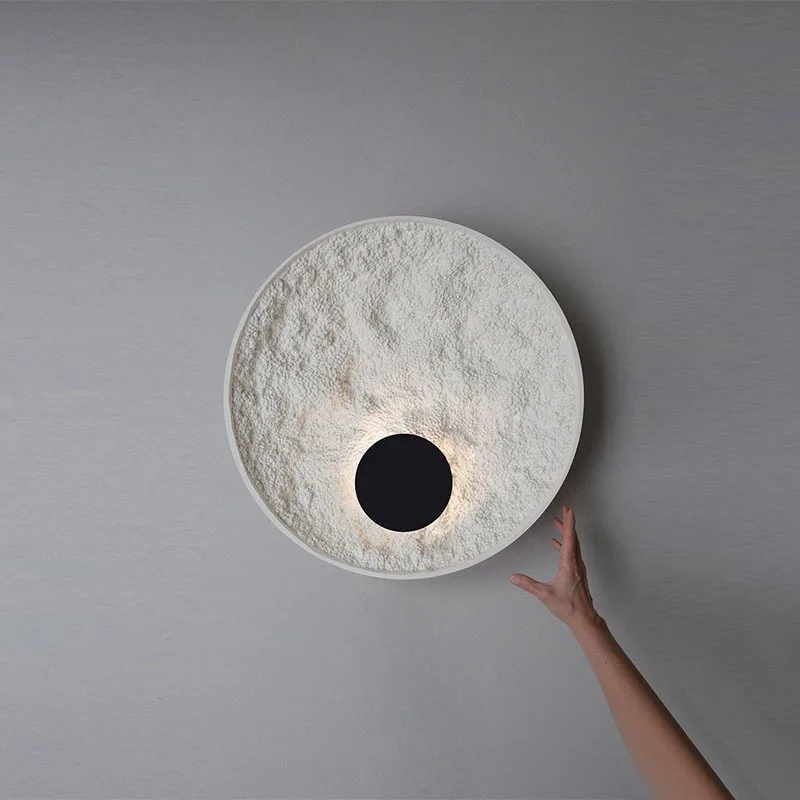 

Nordic Loft Resin Art Circle Wall Lamps Living Room Bedroom Bedside Hall Indoor Lighting Home Detor Fixtures Sconces