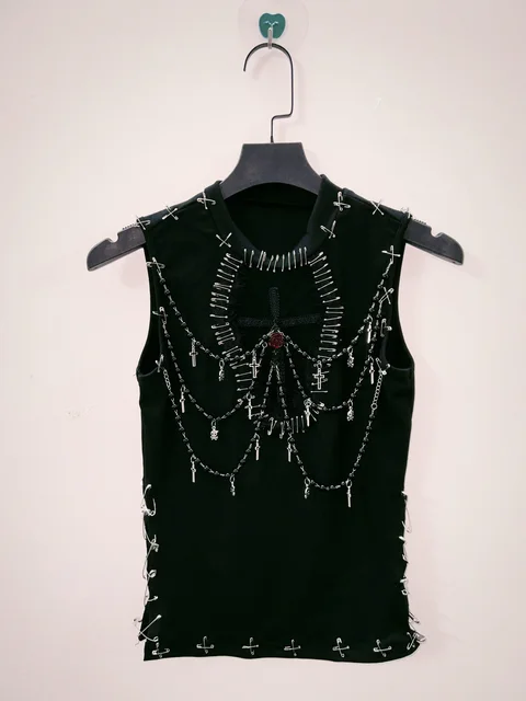 Cross Chain High Neck Top 5
