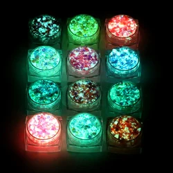 12 - Color Glow - in - the - Dark Glitter Gel for Face, Body, and Hair - Perfect for Raves and Festivals (Glitter)