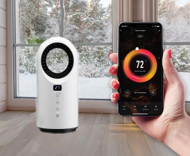 App Control Temperature Digital Bladeless Heater Ptc Electric Heater  Portable Home - Tool Parts - AliExpress