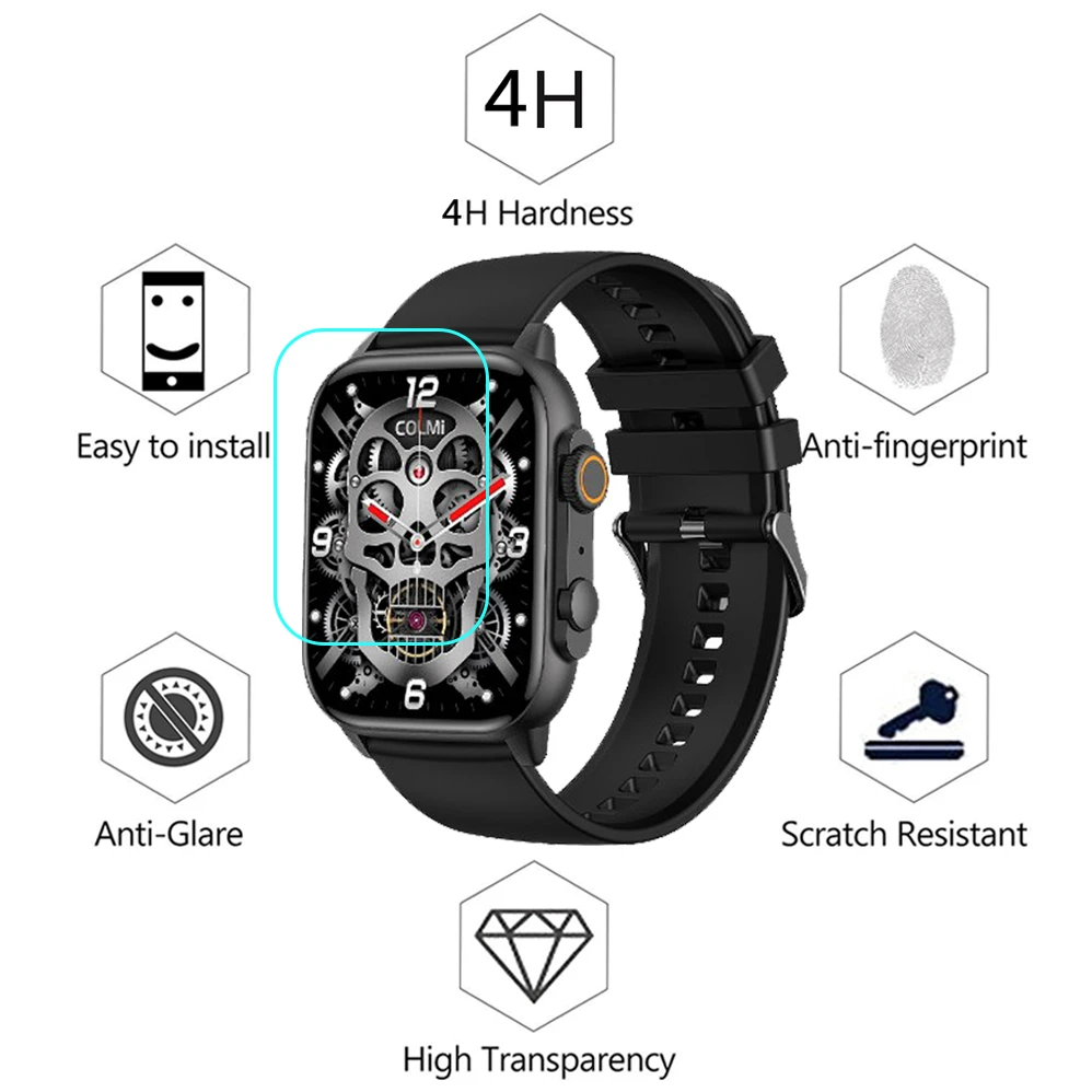 COLMI C81 P71 P68 SmartWatch 방수 시계 커버 HD 투명 보호 필름에 대 한 3pcs TPU 유압 필름 화면 보호기