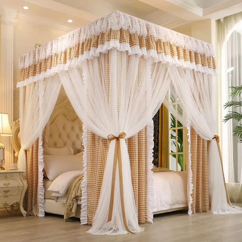 

Thickened Bed Fence, Shading Bed Curtain, Bed Curtain, Mosquito Net, Enclosed Dust Proof Double Bed, Household 1.2M, 1.5 Meters,