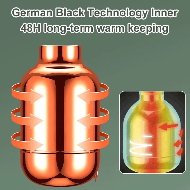 Stainless steel coffee cup 2L Xiaomi Coffee Thermos Digital Display Vacuum Flasks Large Capacity Hot Water Bottle Household Thermos Coffee Tea Kettle