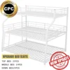 3 in 1 Triple Bed,Heavy Duty 3 Beds Bunk Bed with Guard Rails & 2 Ladders for Kids,Teens, Adults,White 4