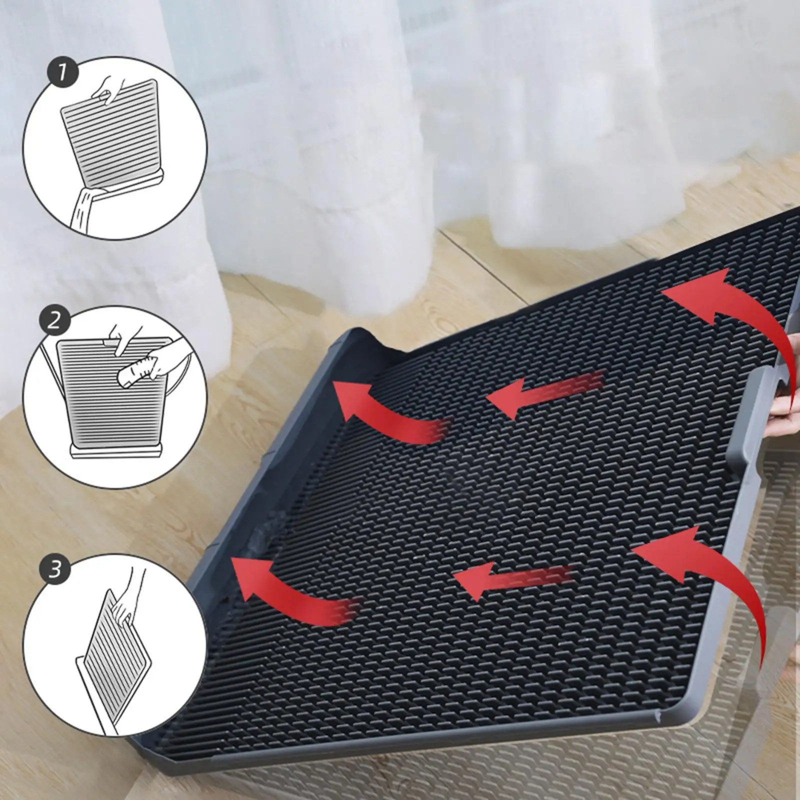 Dog Toilet Lightweight Pan Portable Potty Keep Paws Clean Washable Tear Proof Reusable Training Pads for Small Medium Large Dogs dog toilet