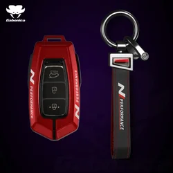 Carbon Fiber Car Key Case - Premium Smart Remote Protector Fob Cover - 4 Buttons (Red WH Black Pro)