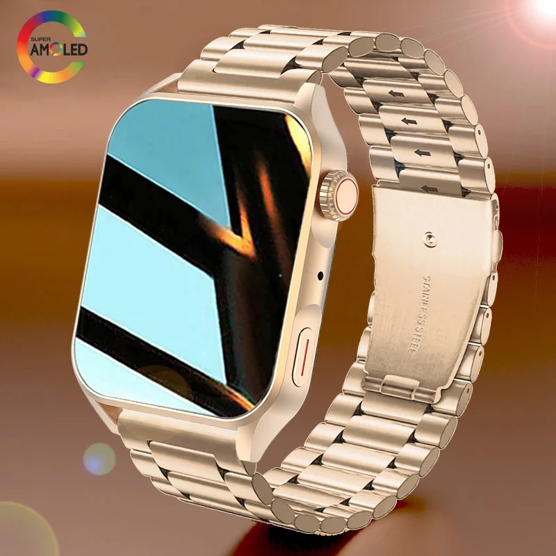 

New NFC Bluetooth Call Smart Watches Women AMOLED HD Screen Always display the time Custom Dial Men Smartwatch For Android Apple