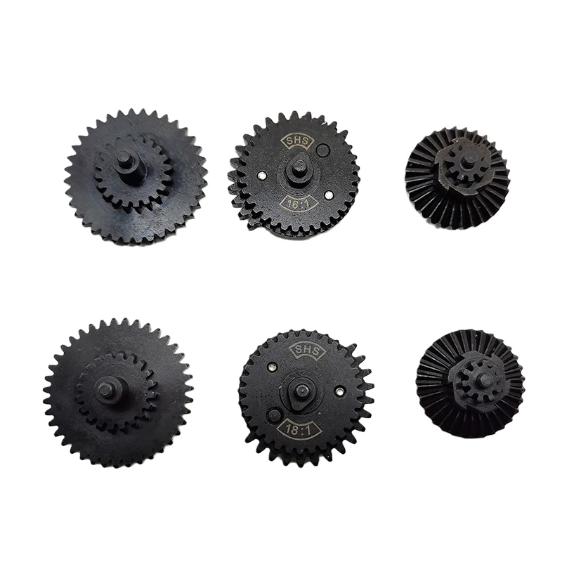 CNC Steel Cut SHS Gear Set Torque 16:1 18:1 High Speed Gear Set For Ver.2 AEG EBB Airsoft Gearbox 5