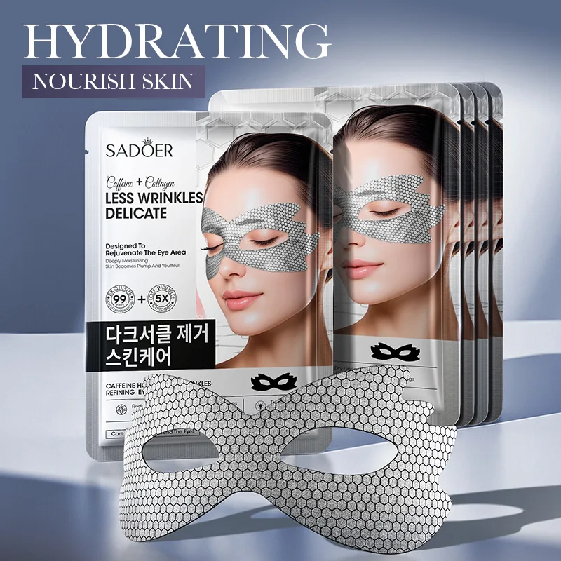 SADOER Caffeine Golden Peptide Eye Mask Anti Dark Circle Moisturizing Anti wrinkle Anti-aging Eye Patches Korean Skin Care