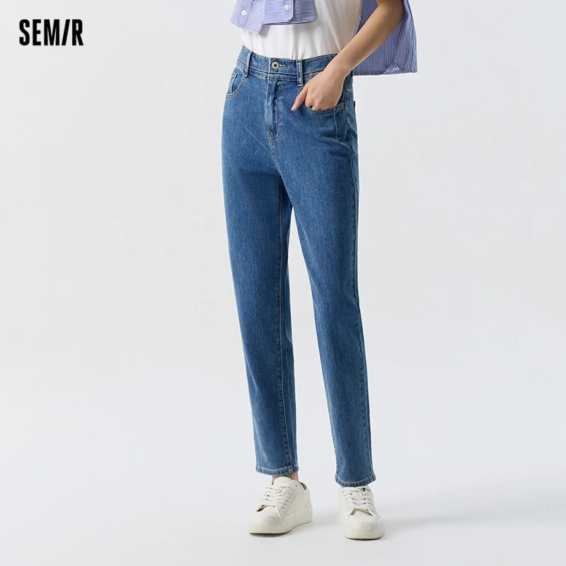 Semir Jeans Women Simple Tapered Trousers Fashionable Spring 2024 New Women's Long Trousers Versatile 3