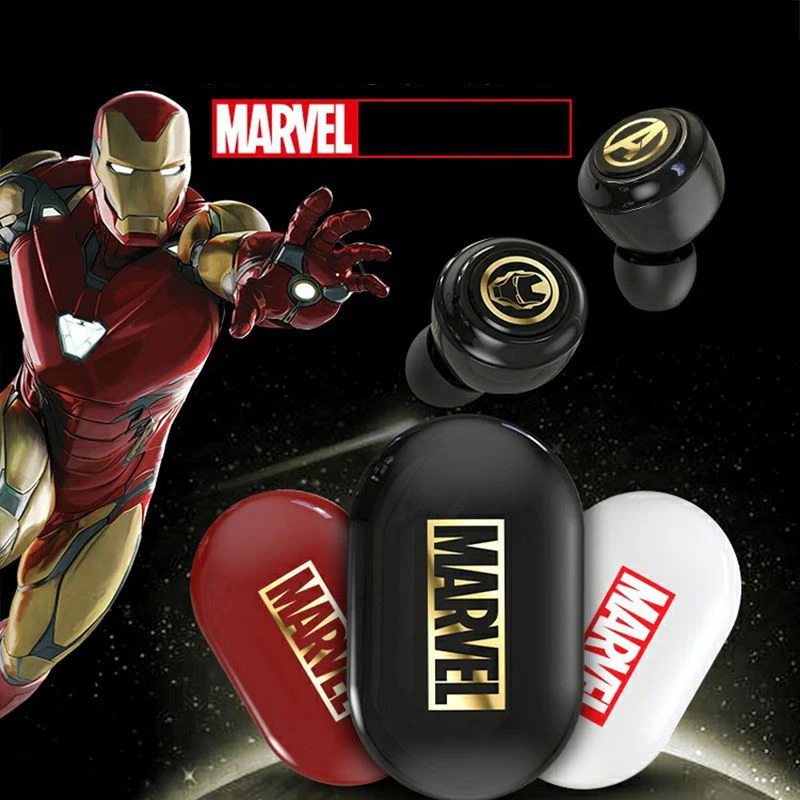 Disney Marvel Wireless Earphones Iron Man Spiderman Black Panther Tws