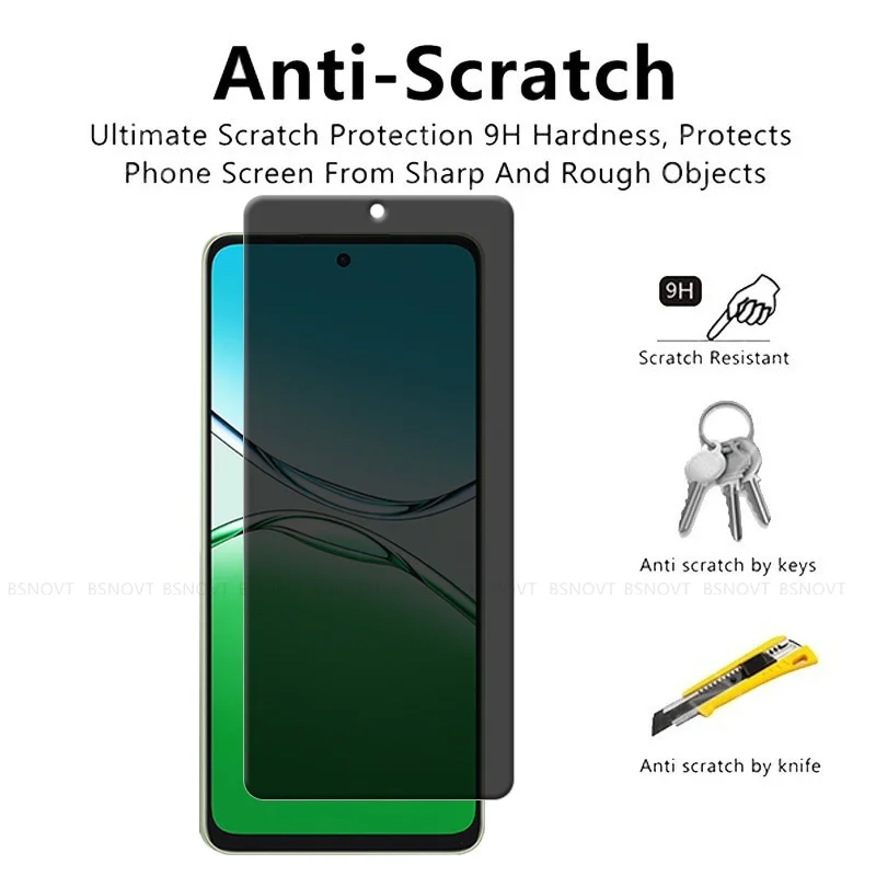 Premium Privacy Anti-Spy Tempered Glass Screen Protector, 9H Hardness