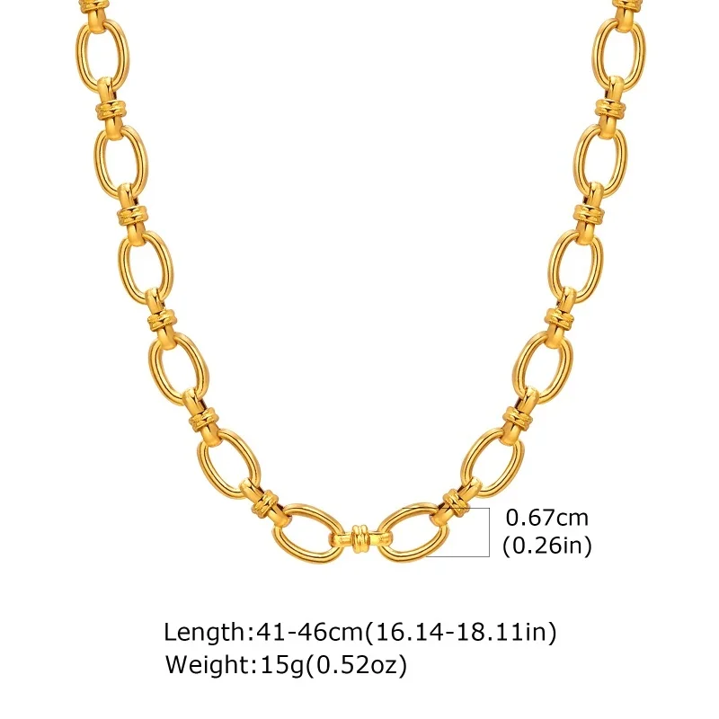 JeweBella Collana Donna Oro Collana Girocollo Regolabile Collana Catenina Placcata in Oro 18K Acciaio Inossidabile Gioielli Donna 41/46CM
