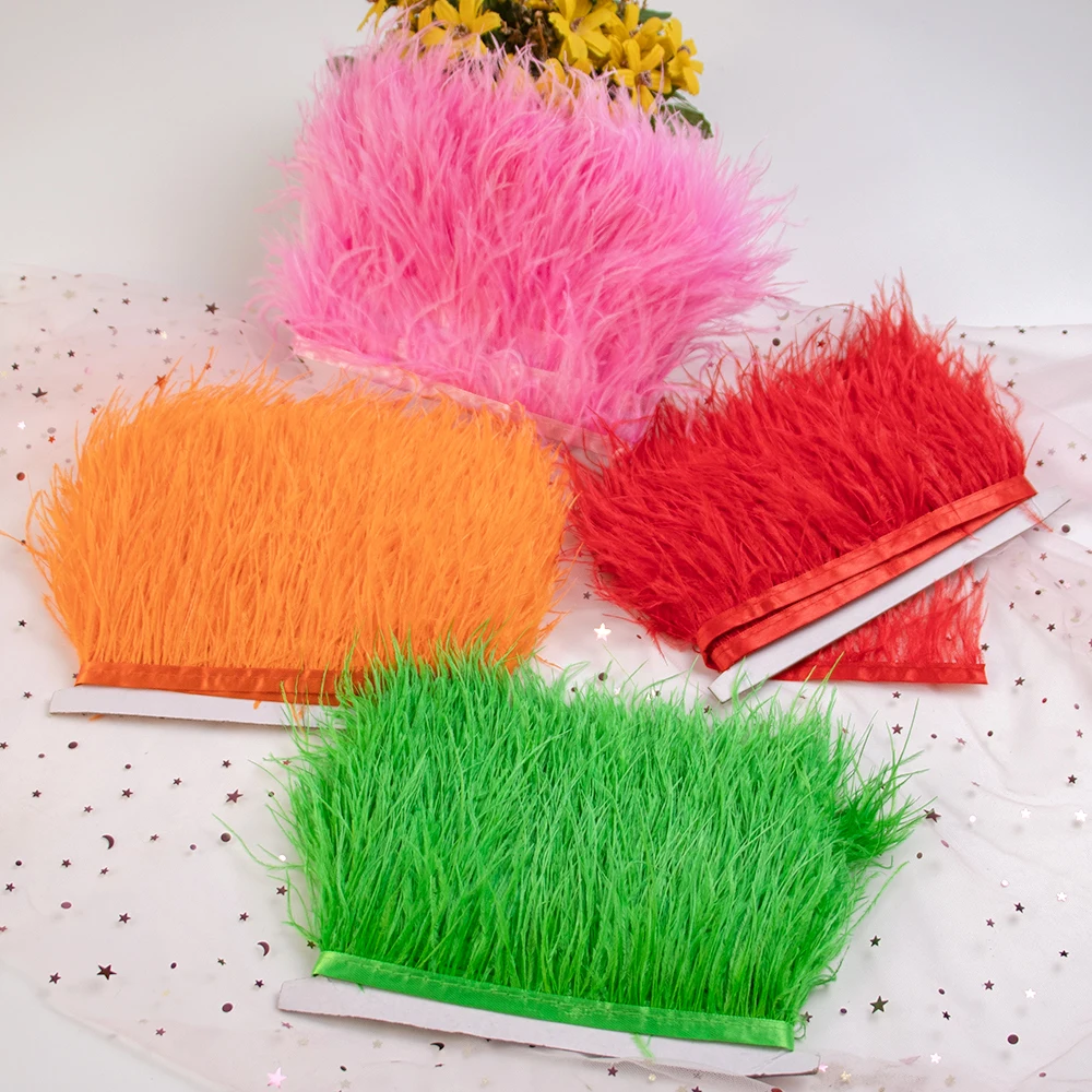 

Отделочная лента из страусиного пера 5 метров, 6-8 см, пушистые перья, бахрома, искусственный Ловец снов «сделай сам», шлейф для изготовления ювелирных изделий