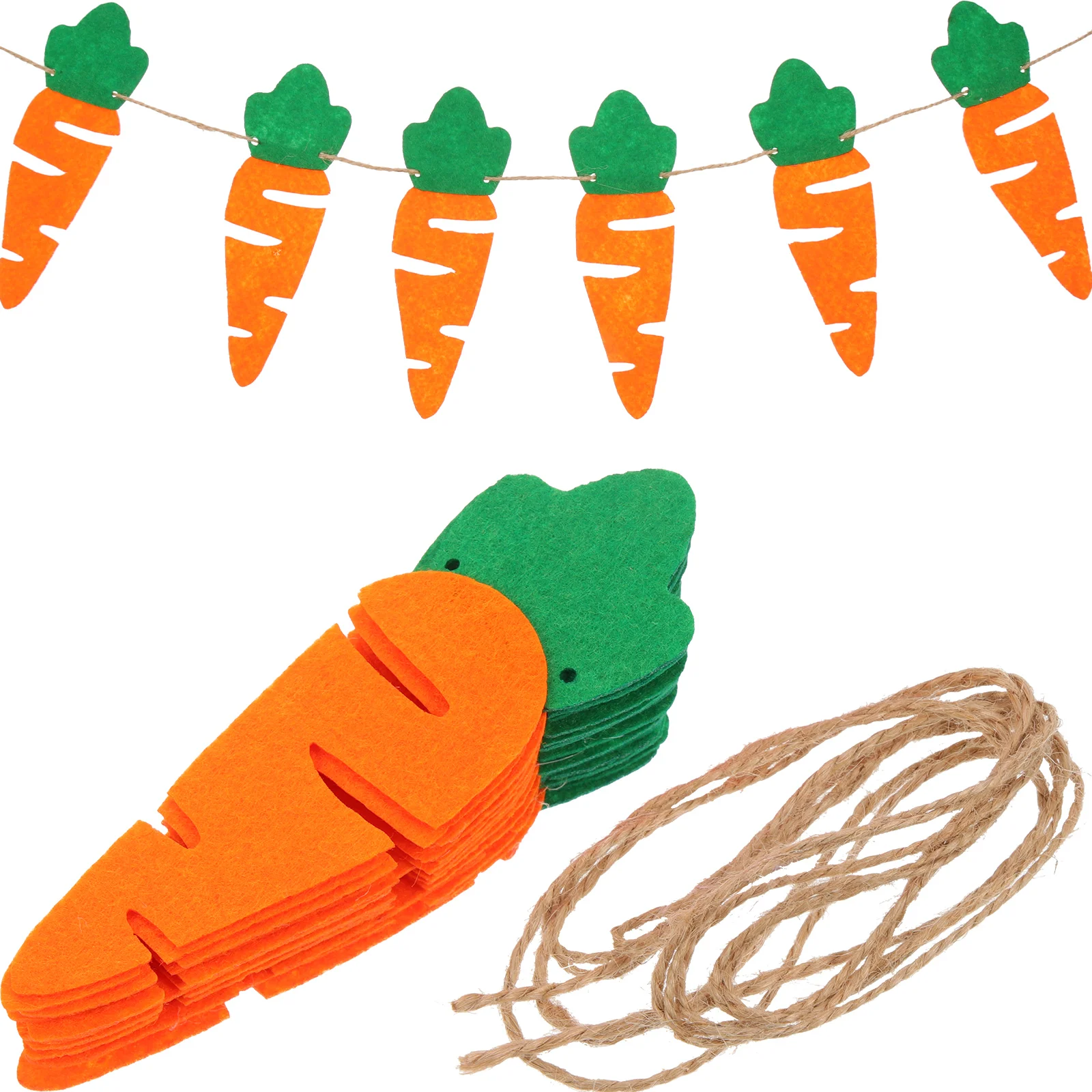 

Cloth Carrot Flag Decorative Banner for Easter Hanging Carrots Festive Decoration The Home Non-woven Fabric Garland