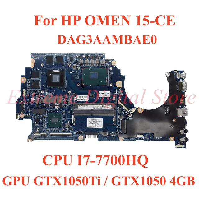 For HP OMEN 15-CE Laptop motherboard DAG3AAMBBAE0 with CPU I7-7700HQ GPU  GTX1050Ti/GTX1050 4GB 100% Tested Fully Work - AliExpress